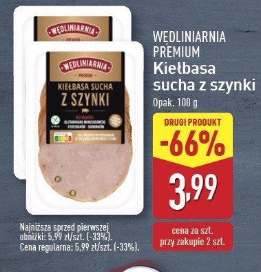 Kiełbasa sucha z szynki Wędliniarnia premium promocja