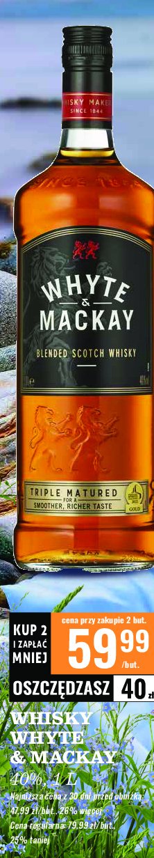Whisky WHYTE & MACKAY promocja w Biedronka