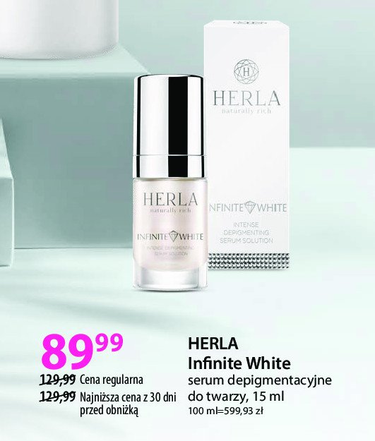 Serum do twarzy depigmentacyjne Herla infinite white promocja w Hebe