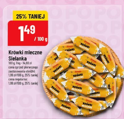 Krówki mleczne Sielanka promocja w POLOmarket