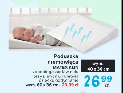 Poduszka dla niemowląt klin 60 x 36 cm Matex promocja