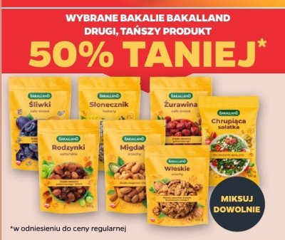 Wybrane bakalie Bakalland DRUGIE -50% promocja w Netto