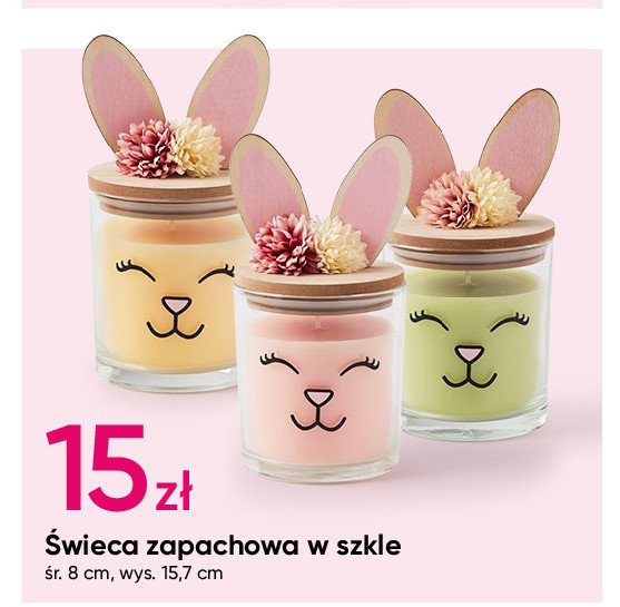 Świeca w szkle wys. 8 cm promocja w Pepco