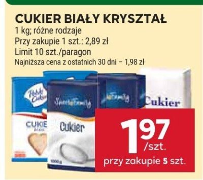 Cukier biały kryształ promocja w Stokrotka