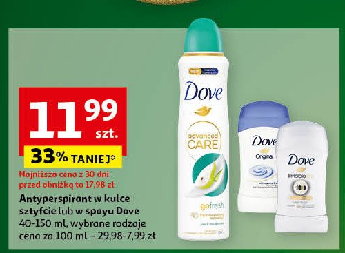 Dezodorant Dove invisible dry promocja