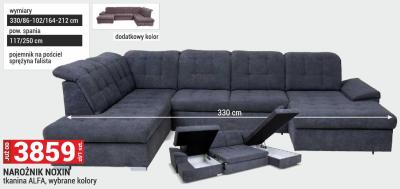 Narożnik NOXIN 330/86-102/164-212 cm promocja w Merkury Market