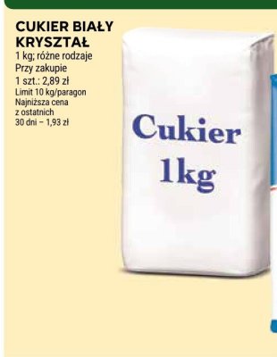 Cukier biały kryształ 1kg promocja w Stokrotka