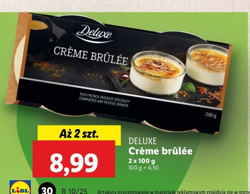 Deser creme brulee Deluxe promocja