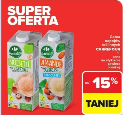 Napój roślinny Noisette Végétal CARREFOUR promocja w Carrefour Market