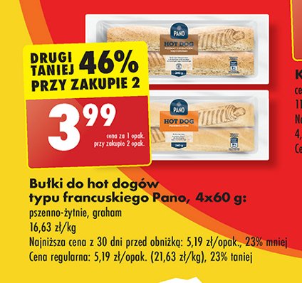 Bułki do hot dogów pszenne Pano promocja