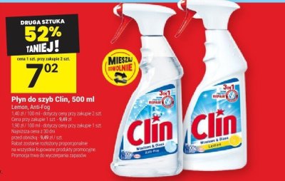 Płyn do szyb Clin 500 ml promocja w Twój Market