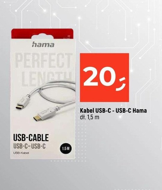 Kabel usb-c 1.5 m Hama promocja