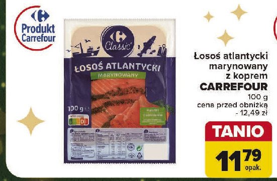 Łosoś atlantycki z koprem Carrefour promocja