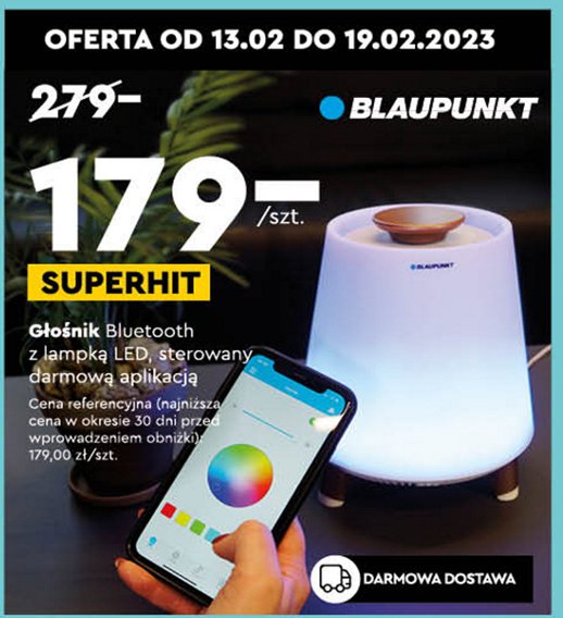 Głośnik z lampą led Blaupunkt promocja