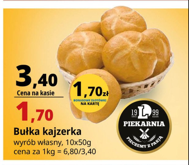 Bułka kajzerka promocja w POLOmarket