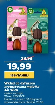 Wkład do dyfuzora aromatyczna mgiełka, różne rodzaje promocja w Netto