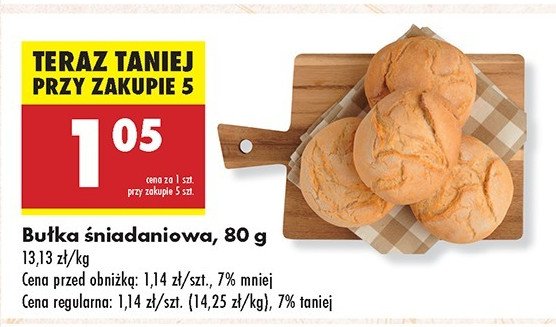 Bułka śniadaniowa promocja w Biedronka