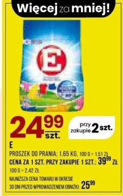 Proszek do prania E promocja w Drogerie Natura
