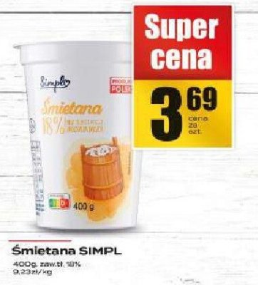 Śmietana SIMPL promocja w Supeco