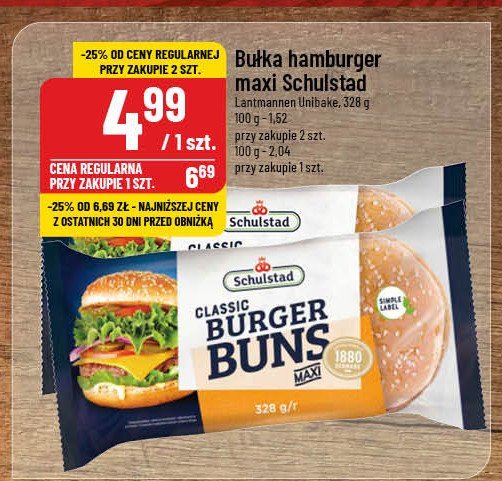 Bułki do hamburgerów maxi Schulstad promocja