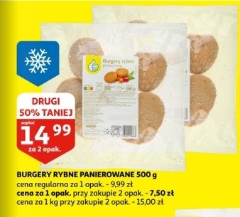 Burgery rybne Podniesiony kciuk promocja