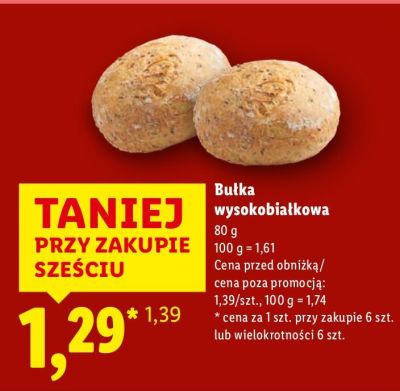 Bułka wysokobiałkowa promocja w Lidl