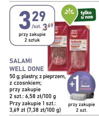 Salami WELL DONE promocja w Stokrotka