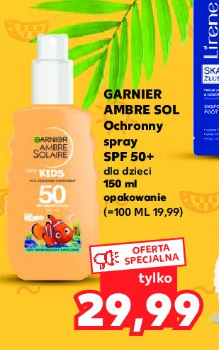Spray ochronny do opalania dla dzieci spf 50+ Garnier ambre solaire promocja