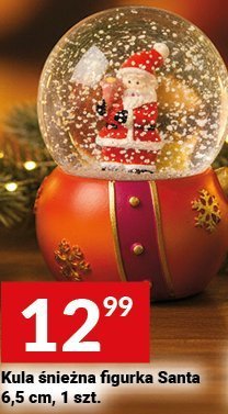 Kula śnieżna figurka Santa 6,5 cm, 1 szt. promocja w Twój Market