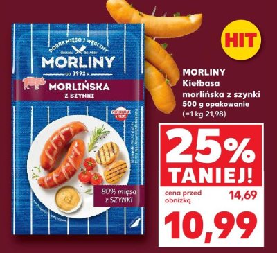 Kiełbasa morlińska z szynki MORLINY promocja w Kaufland
