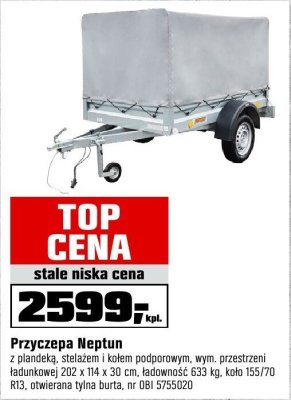 Przyczepa Neptun promocja w OBI