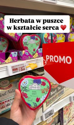 Herbata w puszce w kształcie serca Earl Grey promocja w Auchan