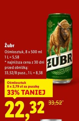 Piwo Żubr promocja w Lidl
