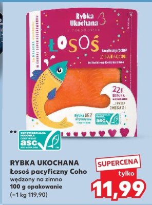 Rybka ukochana łosoś pacyficzny Coho wędzony na zimno promocja w Kaufland