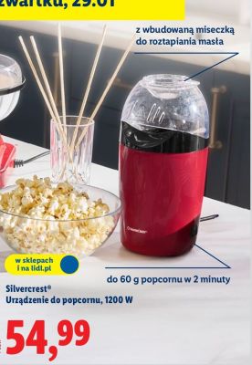 Urządzenie do popcornu 1200 W promocja w Lidl