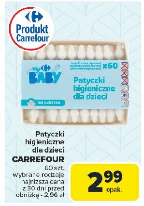 Patyczki higieniczne dla dzieci Carrefour baby promocja