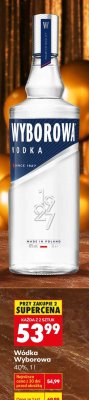 Wódka Wyborowa 40%, 1 l promocja w Biedronka