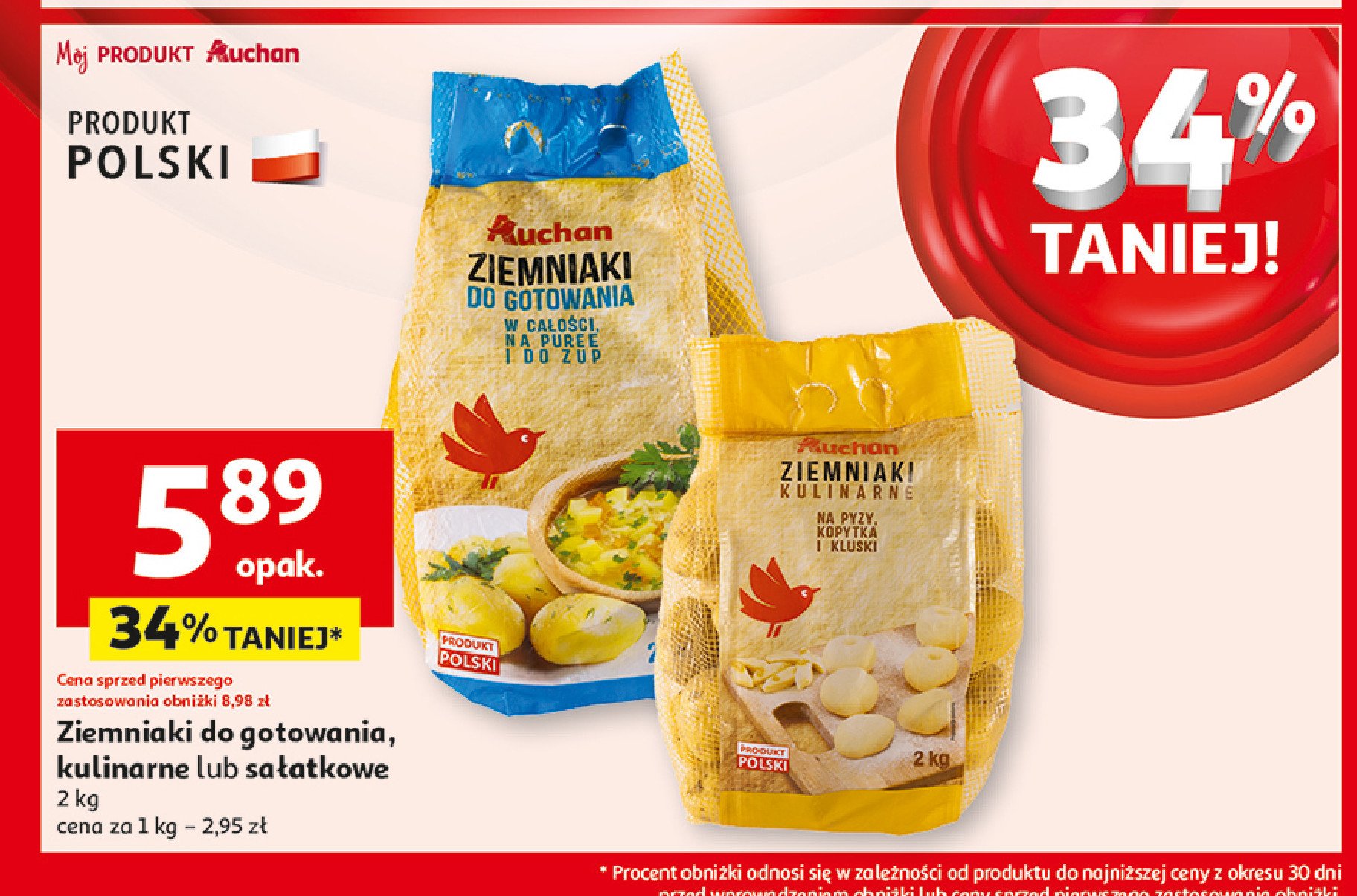 Ziemniaki do gotowania Auchan promocja w Auchan