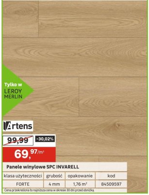 Panele winylowe SPC INVARELL Artens promocja w Leroy Merlin