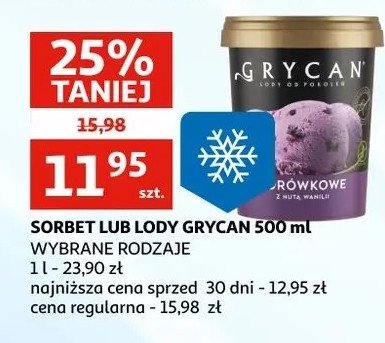 Lody bor贸wkowe Grycan promocja