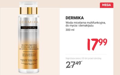 Woda micelarna multifunkcyjna Dermika Imperial  promocja w Rossmann