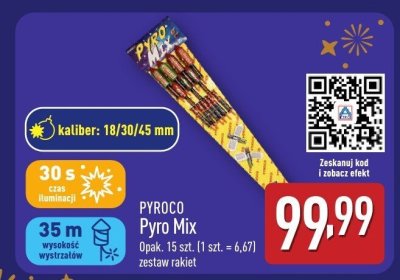 Fajerwerki PYROCO Pyro Mix Opak. 15 szt.  promocja w Aldi