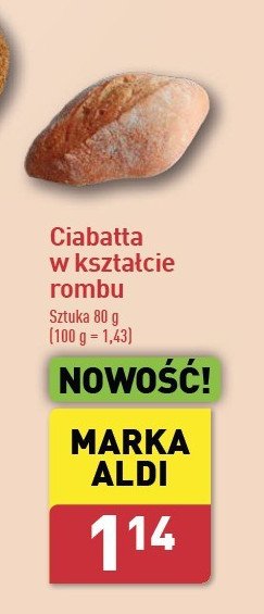 Ciabatta w kształcie rombu promocja