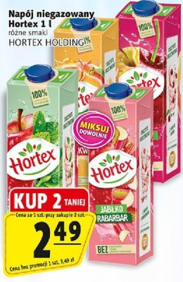 Napój niegazowany Hortex 1 l różne smaki promocja w Prim Market