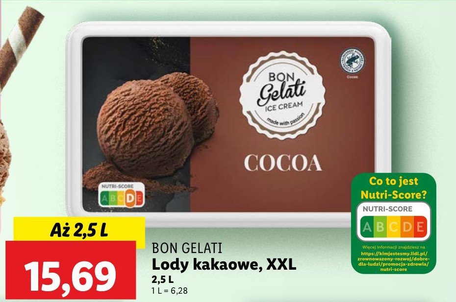 Lody kakaowe BON GELATI promocja w Lidl