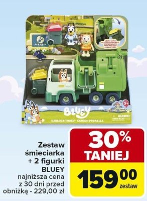 Zestaw śmieciarka + 2 figurki BLUEY promocja w Carrefour