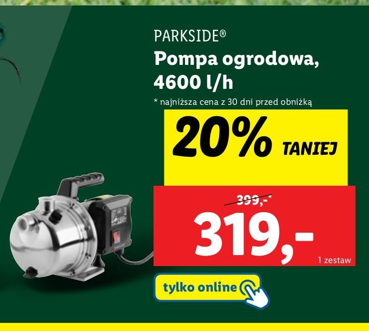 Pompa ogrodowa 1100 w Parkside promocja