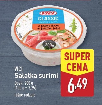 Sałatka surimi z krewetkami w białym sosie Vici promocja w Aldi