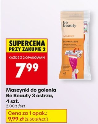 Maszynki do golenia Be Beauty 3 ostrza promocja w Biedronka