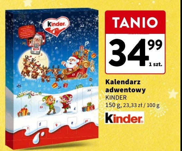 Kalendarz adwentowy Kinder promocja w Intermarche